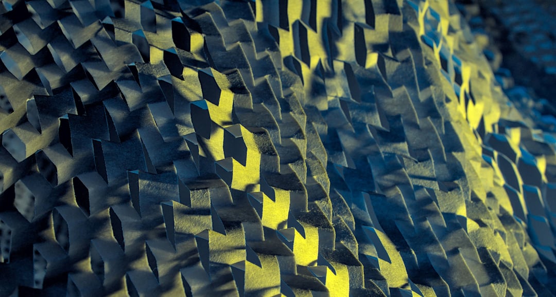 Abstract-blue-and-yellow-geometric-pattern-representing-digital-systems-used-for-e-invoicing-webinar